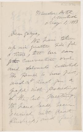 Letter, 1 May 1893