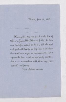 Notice, 30 June 1857