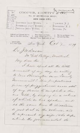 Letter, 7 October 1879