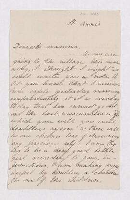 Undated letter from Anna Harrington