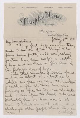 Letter, 15 July 1911