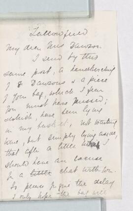 Letter from Annie Williamson