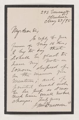 Letter, 27 May 1895