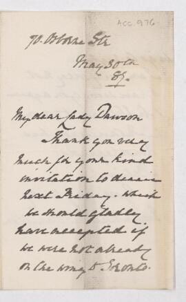 Letter, 30 May 1889