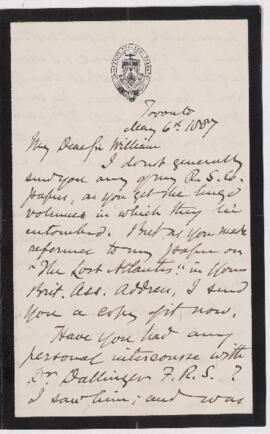 Letter, 6 May 1887