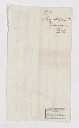 Receipt, 27 February 1839