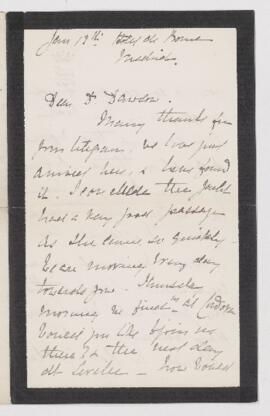 Letter from H. Sheftsbury