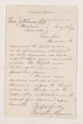 Letter, 26 August 1879