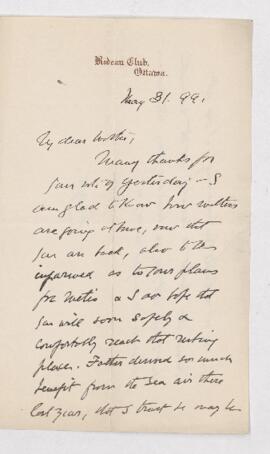 Letter, 31 May 1899