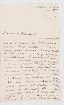 Letter, 9 July 1887