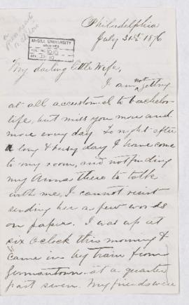 Letter, 31 July 1876