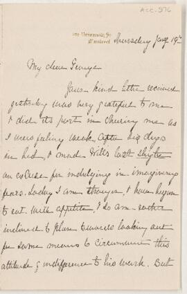 Letter, 19 January