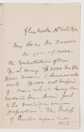 Letter, 18 October 1872