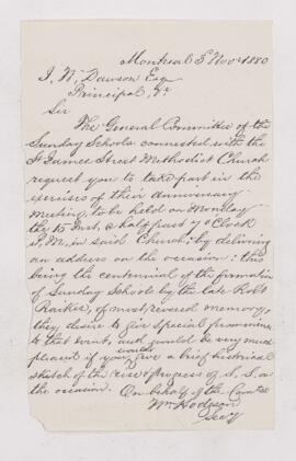 Letter, 3 November 1880