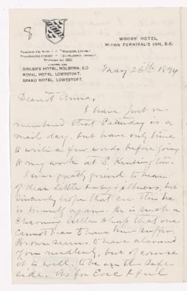 Letter, 26 May 1894