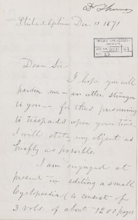 Letter, 11 December 1871