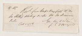 Receipt, 22 October 1856