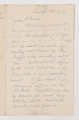 Letter, 27 October 1883