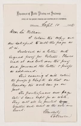 Letter, 10 September 1892