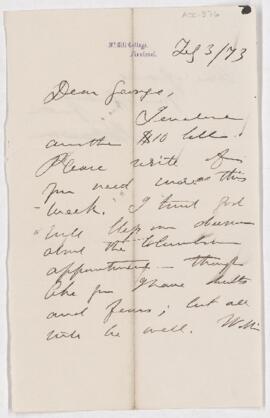 Letter, 3 February 1873