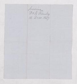 Account, 16 December 1857