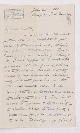 Letter, 24 July 1881