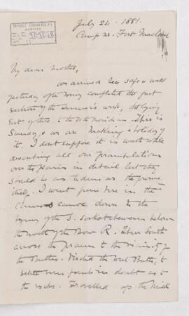 Letter, 24 July 1881