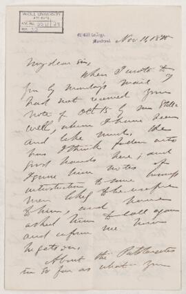 Letter, 11 November 1870