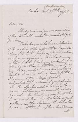 Letter, 22 May 1882