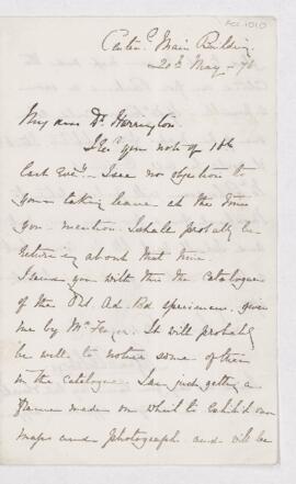 Letter from A.R.C. Selwyn to B.J. Harrington.