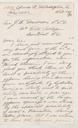 Letter, 24 October 1890