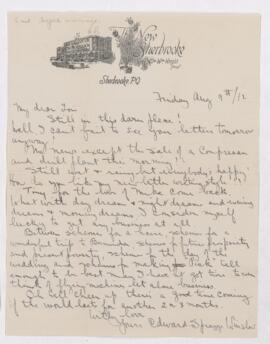 Letter, 9 August 1912