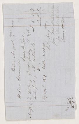 Account, 4 August 1858