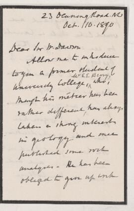 Letter, 10 October 1890