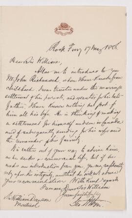 Letter, 17 May 1886