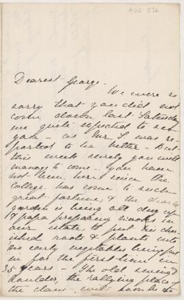 Letter, undated