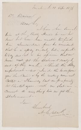 Letter, 11 April 1876