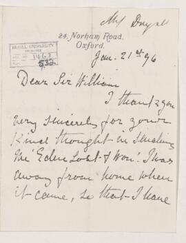 Letter, 21 January 1896