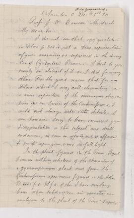 Letter, 1 December 1880