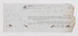 Bill of lading, 10 December 1844