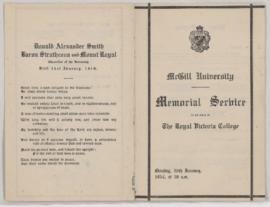 McGill funeral and memorial ephemera