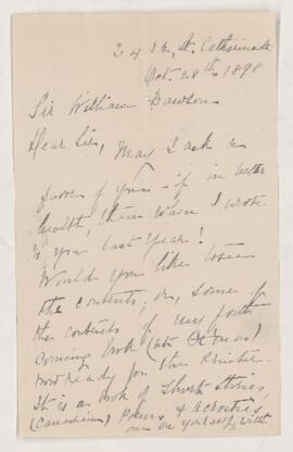 Letter, 28 October 1898