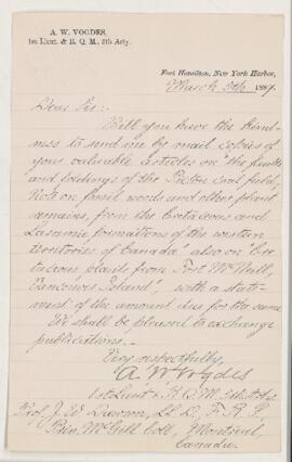 Letter, 5 March 1889