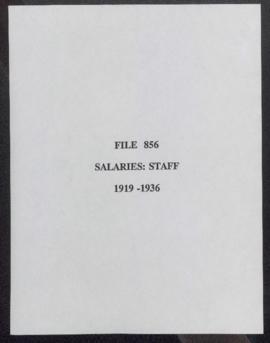 Salaries: Staff