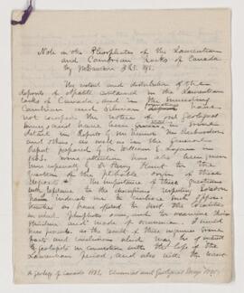 Note on Phosphates of the Laurentian and Cambrian Rocks of Canada
