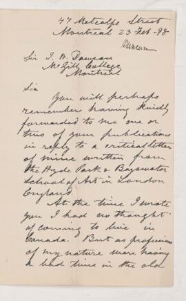 Letter, 23 February 1898