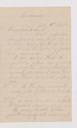 Letter, 4 July 1881