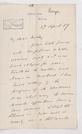 Letter, 17 April 1887