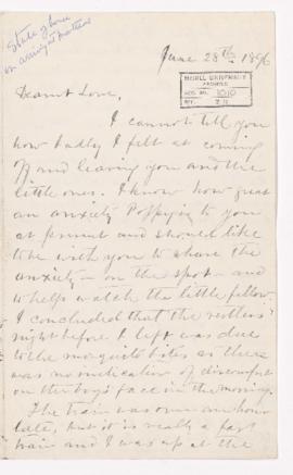 Letter, 28 June 1896