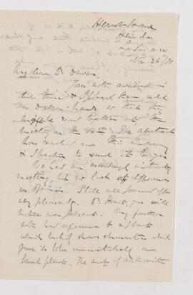 Letter, 26 November 1881